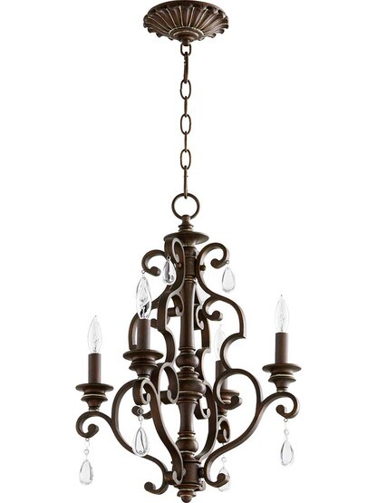 San Miguel 4-Light Chandelier in Vintage Copper.